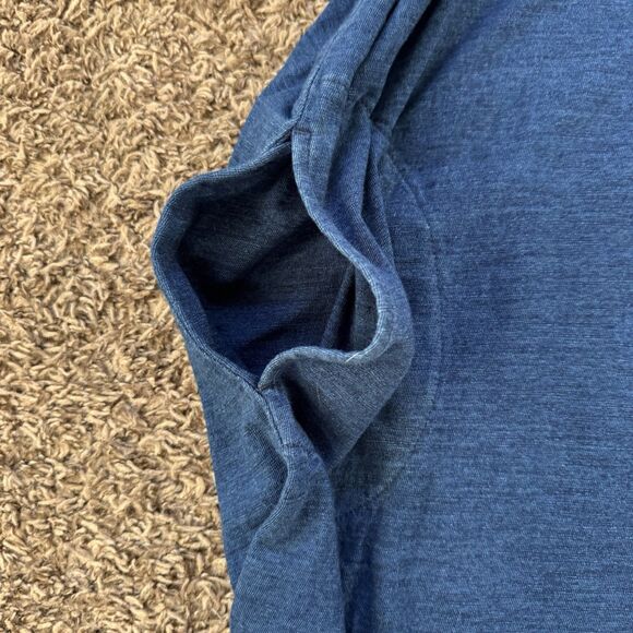 J. Jill Pure Jill Indigo Tank Dress Chambray Blue XL/P Classic Preppy Comfort - Picture 8 of 10